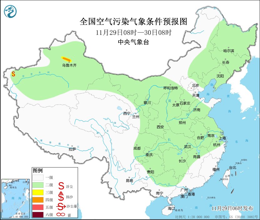 全国大部地区大气扩散条件较好